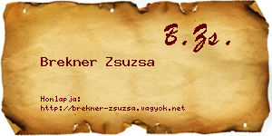 Brekner Zsuzsa névjegykártya