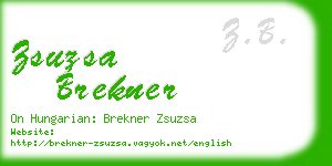 zsuzsa brekner business card